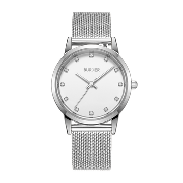 Amy Silver White Mesh