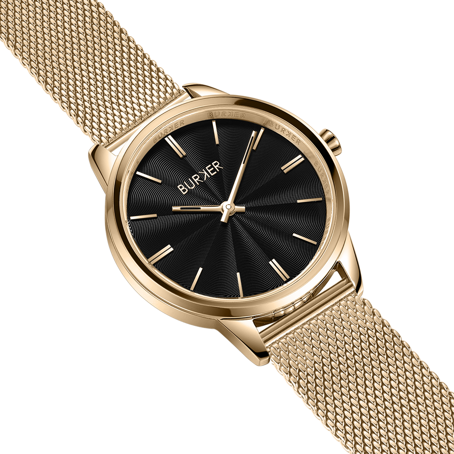 Emily Gold Black Mesh